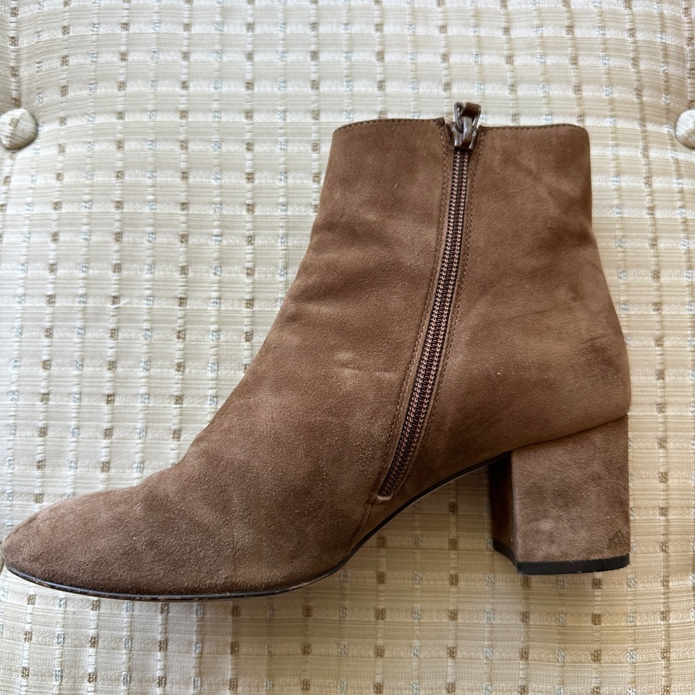 JCrew Hadley Suede Heeled Boot Size 8 Pony Boy Brown